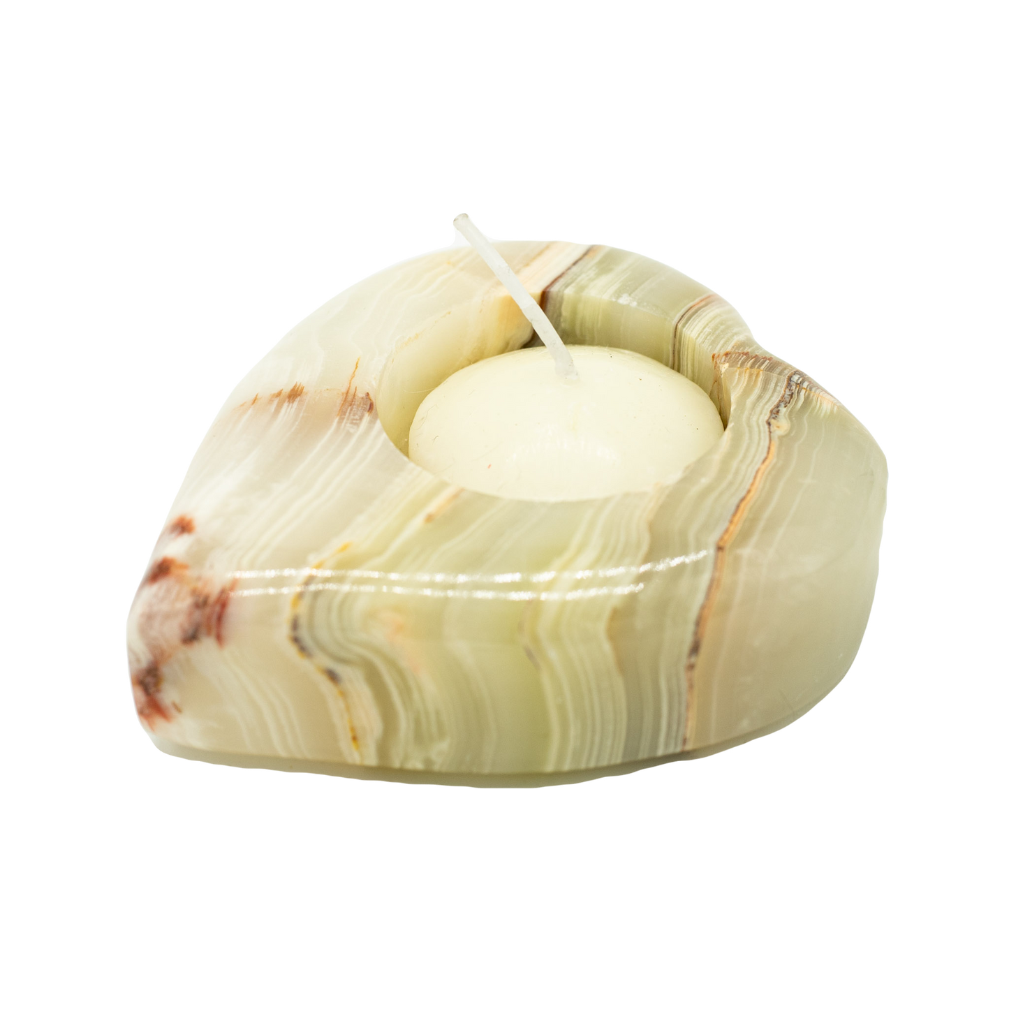 Onyx Heart T-Light Holder