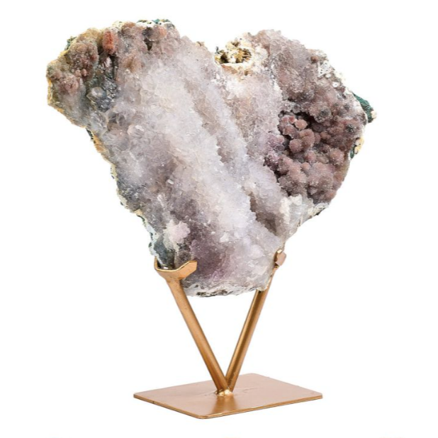 Amethyst Druze on gold stand 1.980kg  (pre-order)